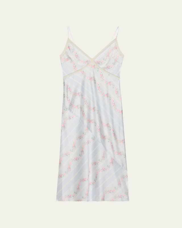 Ermon Lace-Trim Midi Slip Dress